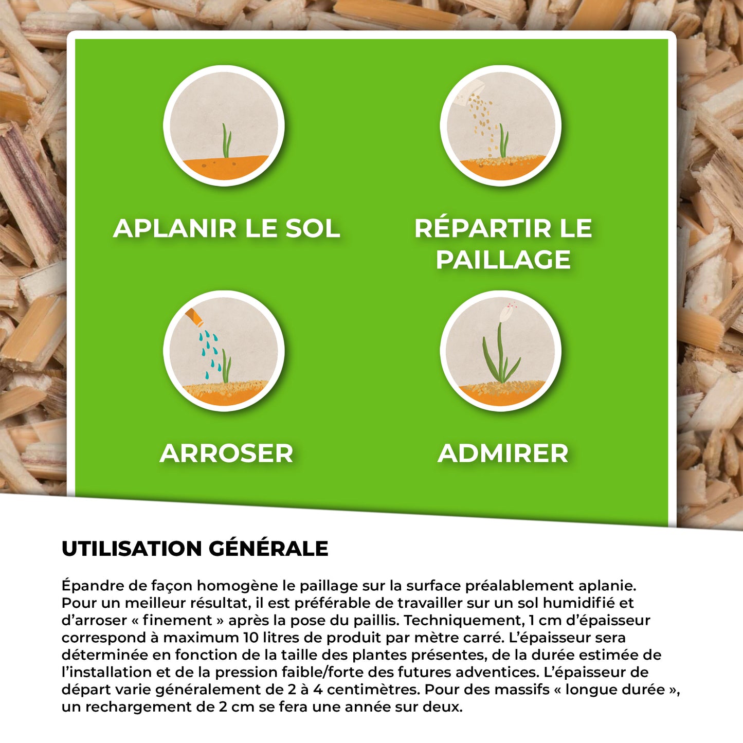 Paillage horticole de Miscanthus 10Kg