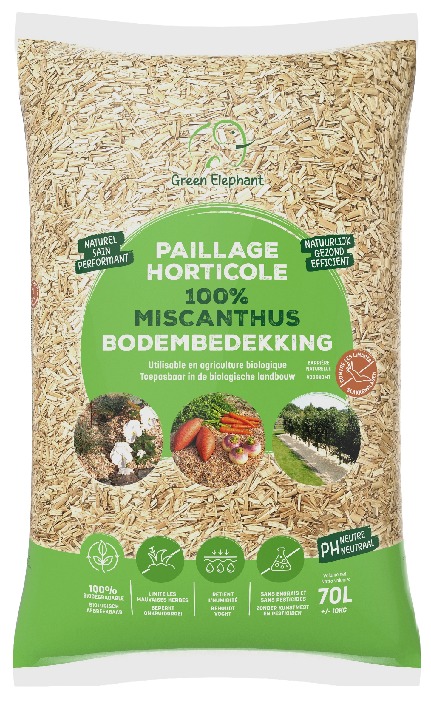 Bodembedekking van Miscanthus 10kg